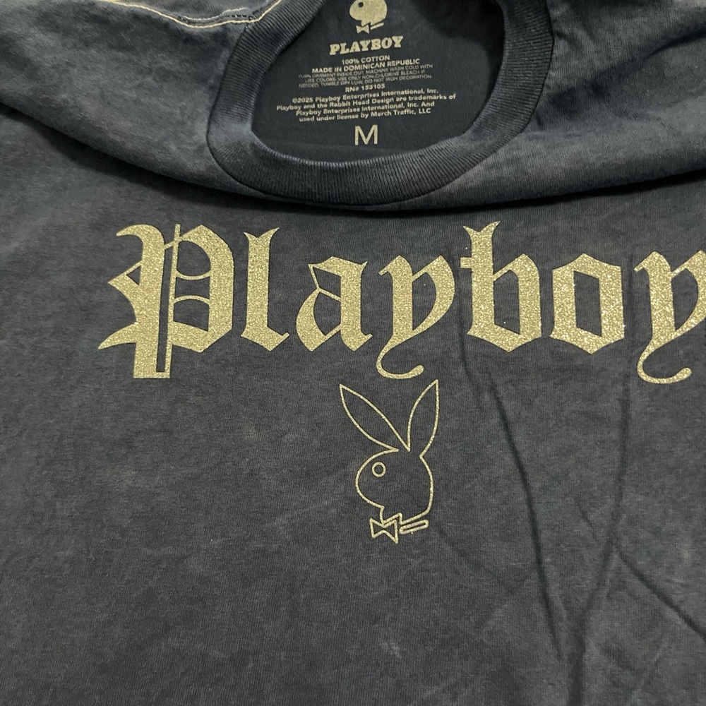 PLAYBOY Vintage Blue Short Sleeve Tee - Picture 3 of 7